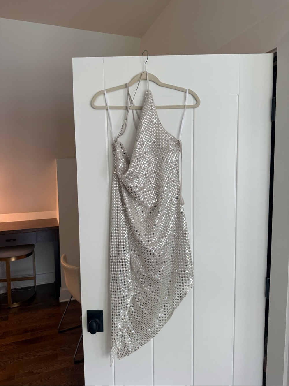 Lovers + Friends White Sequin Embellished Top